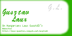 gusztav laux business card